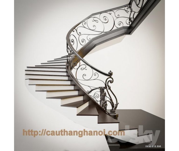 Cầu thang sắt mỹ thuật MD02
